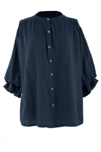 Load image into Gallery viewer, 3/4 Balloon Sleeve Linen Shirt
