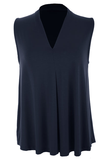 Sleeveless V Neck Top