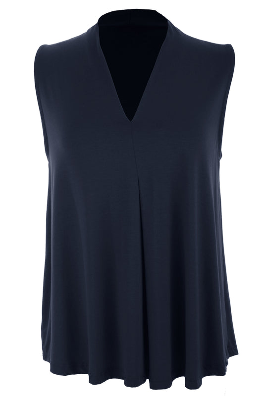 Sleeveless V Neck Top