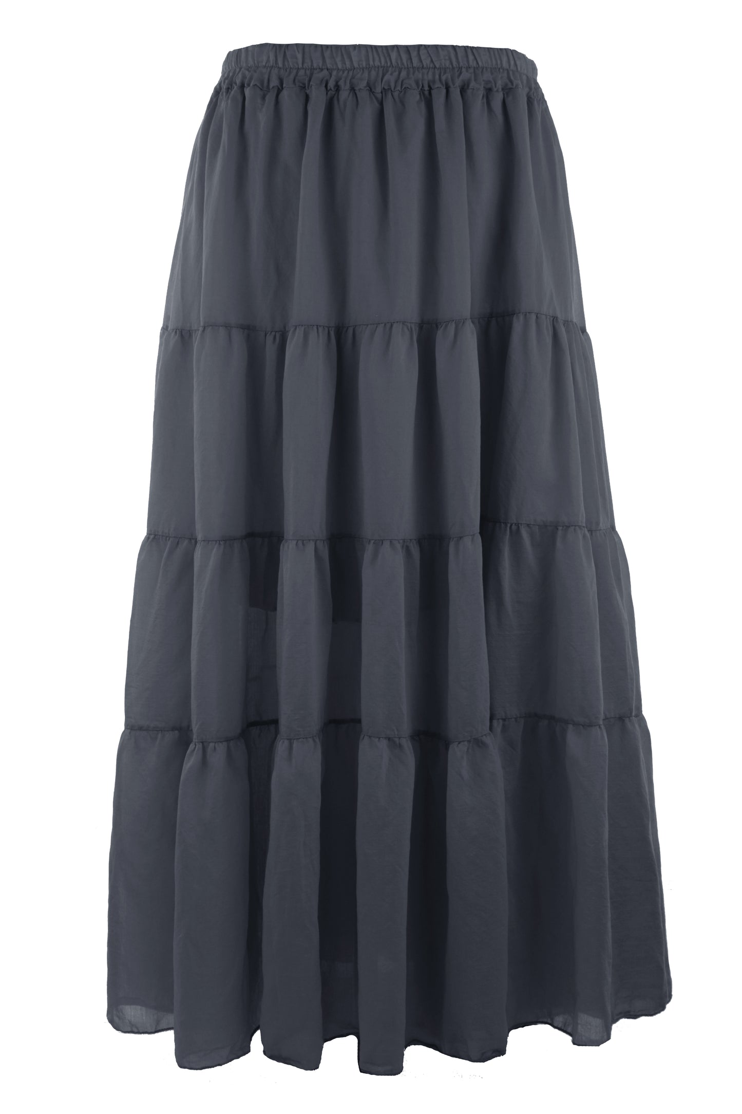 Tiered Silk Skirt