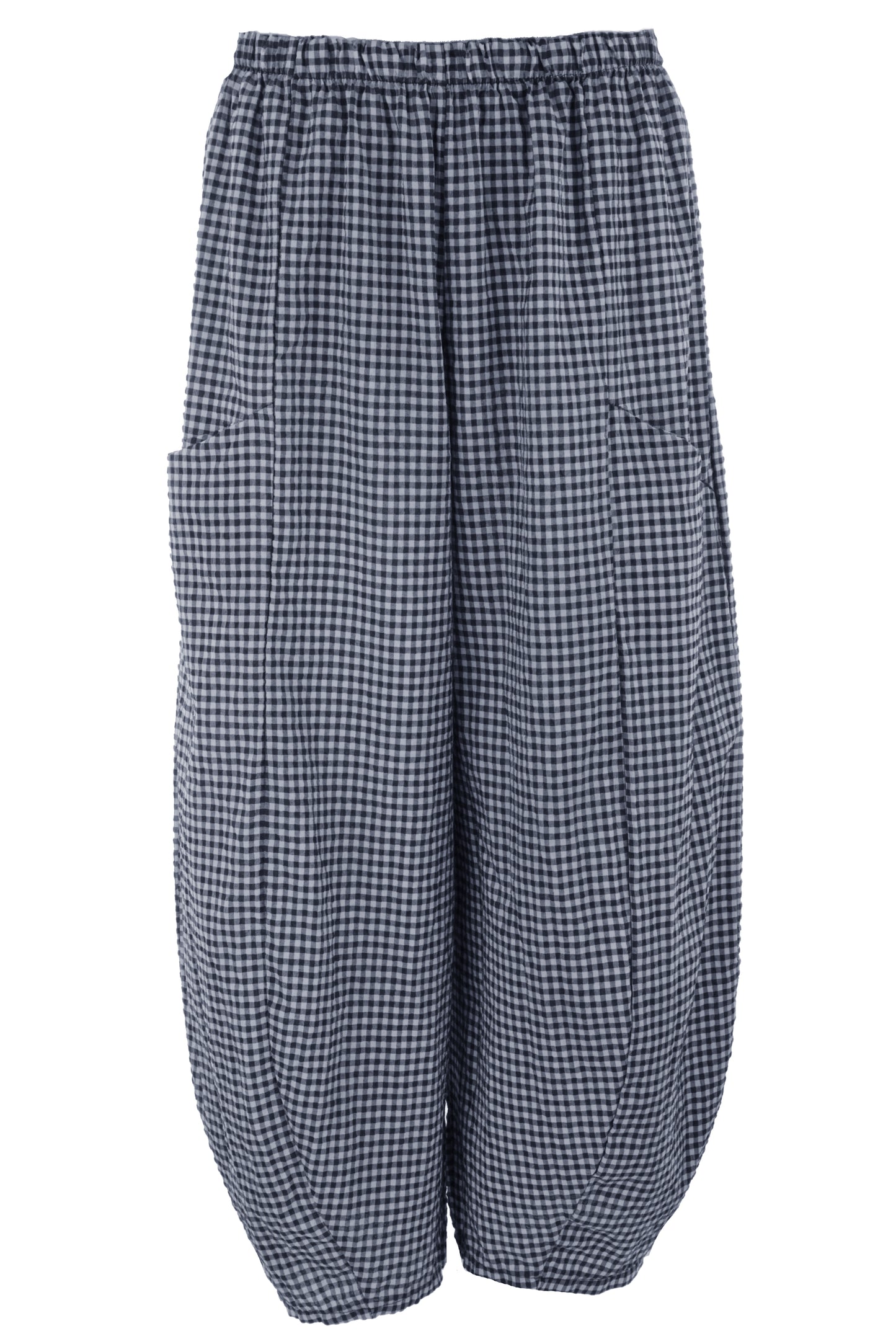 Barrel Leg Gingham Trouser