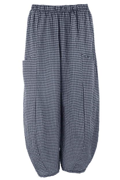 Barrel Leg Gingham Trouser