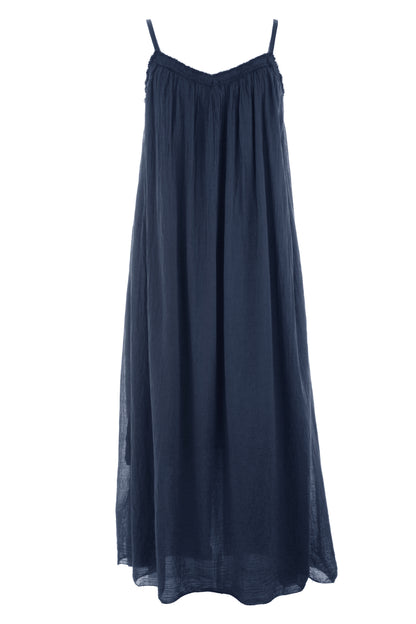 Strappy Cotton Midi Dress