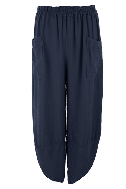 2 Pocket Ankle Length Barrel Leg Trouser