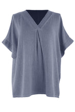 Load image into Gallery viewer, V Neck Teabag Linen Top
