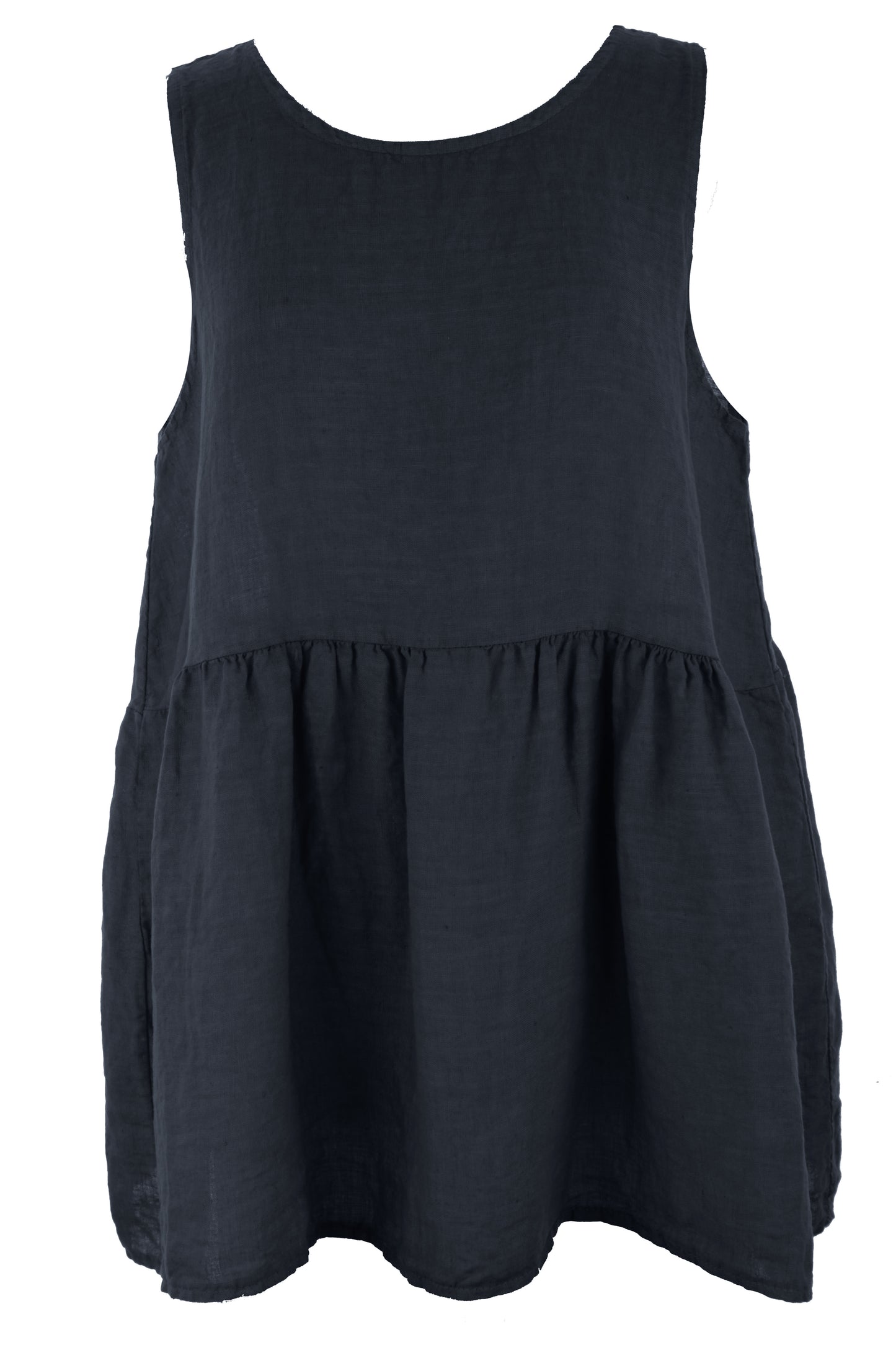 Sleeveless Peplum Linen Top