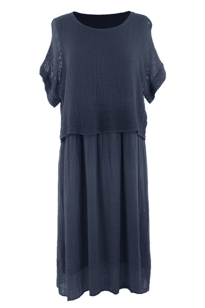 Mesh Shrug Cotton Midi