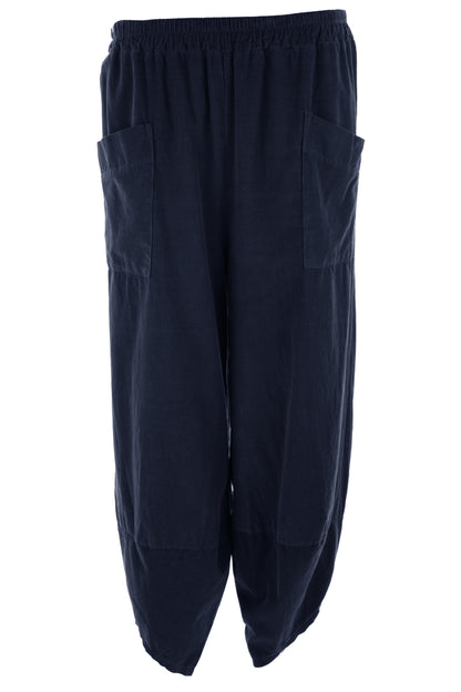 Tulip Ankle Barrel Leg Corduroy Trouser