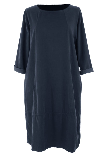 3/4 Sleeve Corduroy Dress