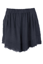 Load image into Gallery viewer, Frayed Trim Linen Shorts
