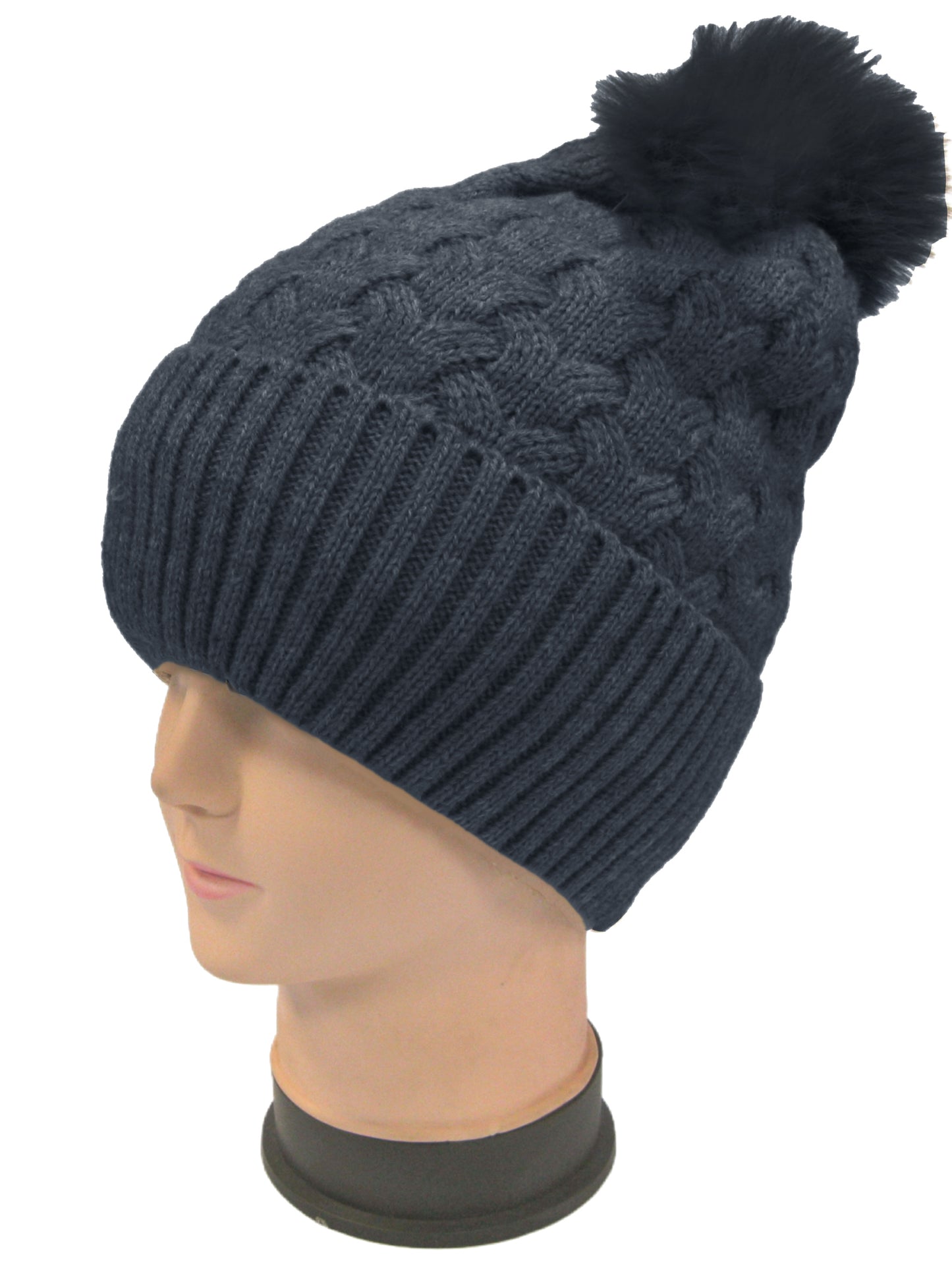 Heart Pattern Cashmere Knit Hat