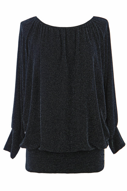 Pleat Detail Lurex Top