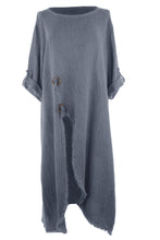 Load image into Gallery viewer, Slit Front Teabag Linen Dress
