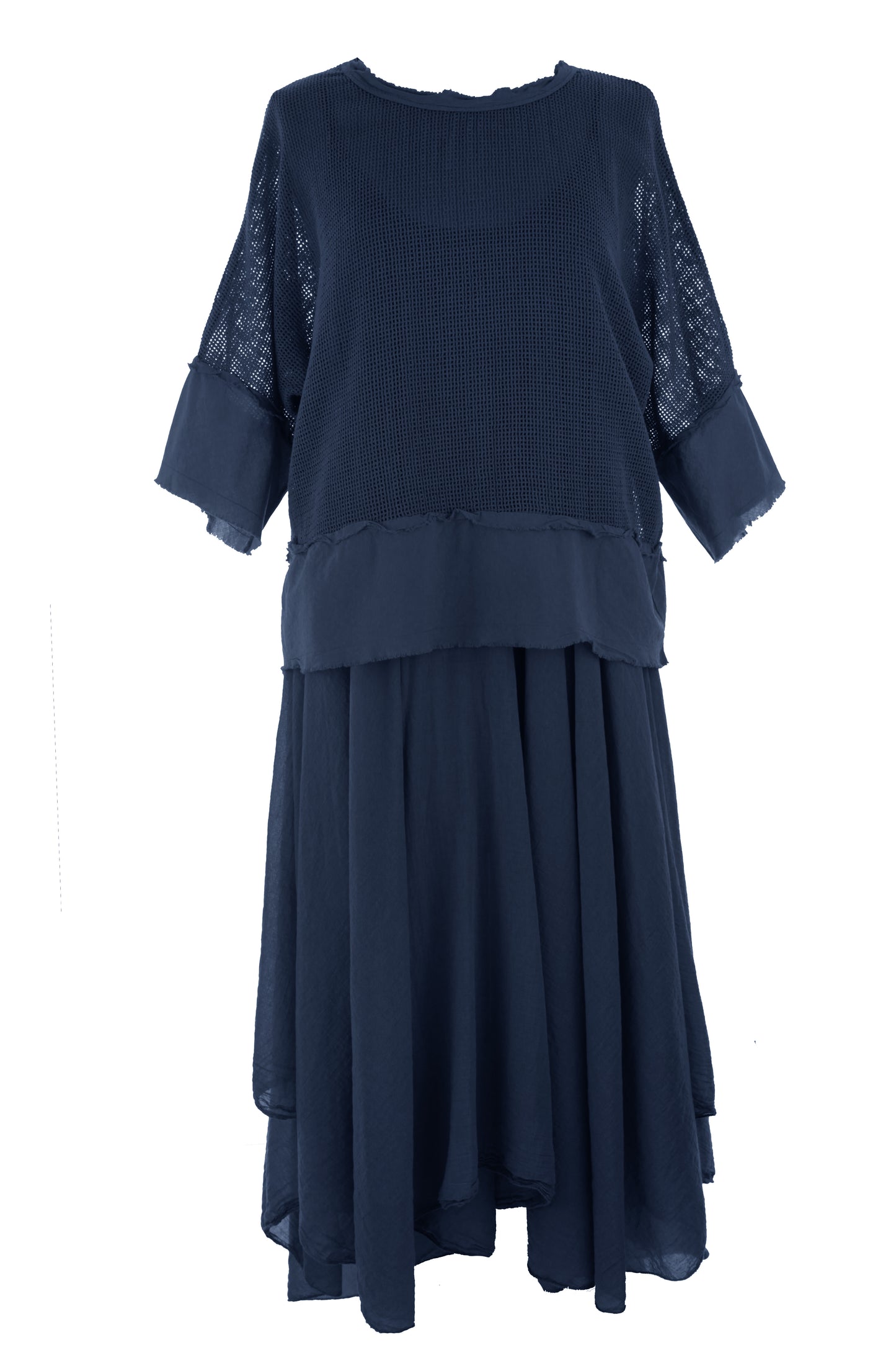 2 Piece Mesh Shrug Midi Dress