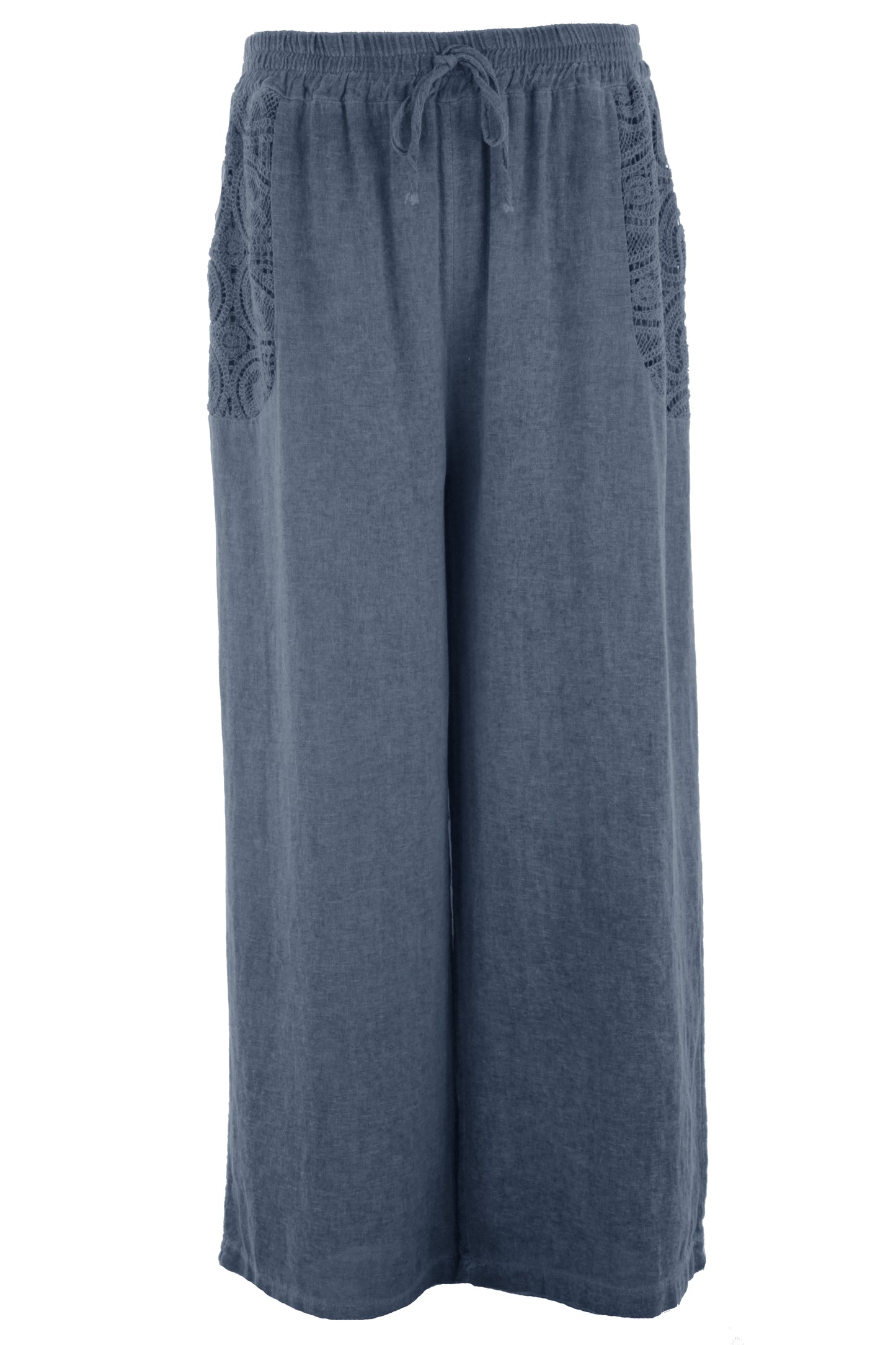 2 Crochet Pocket Linen Trouser