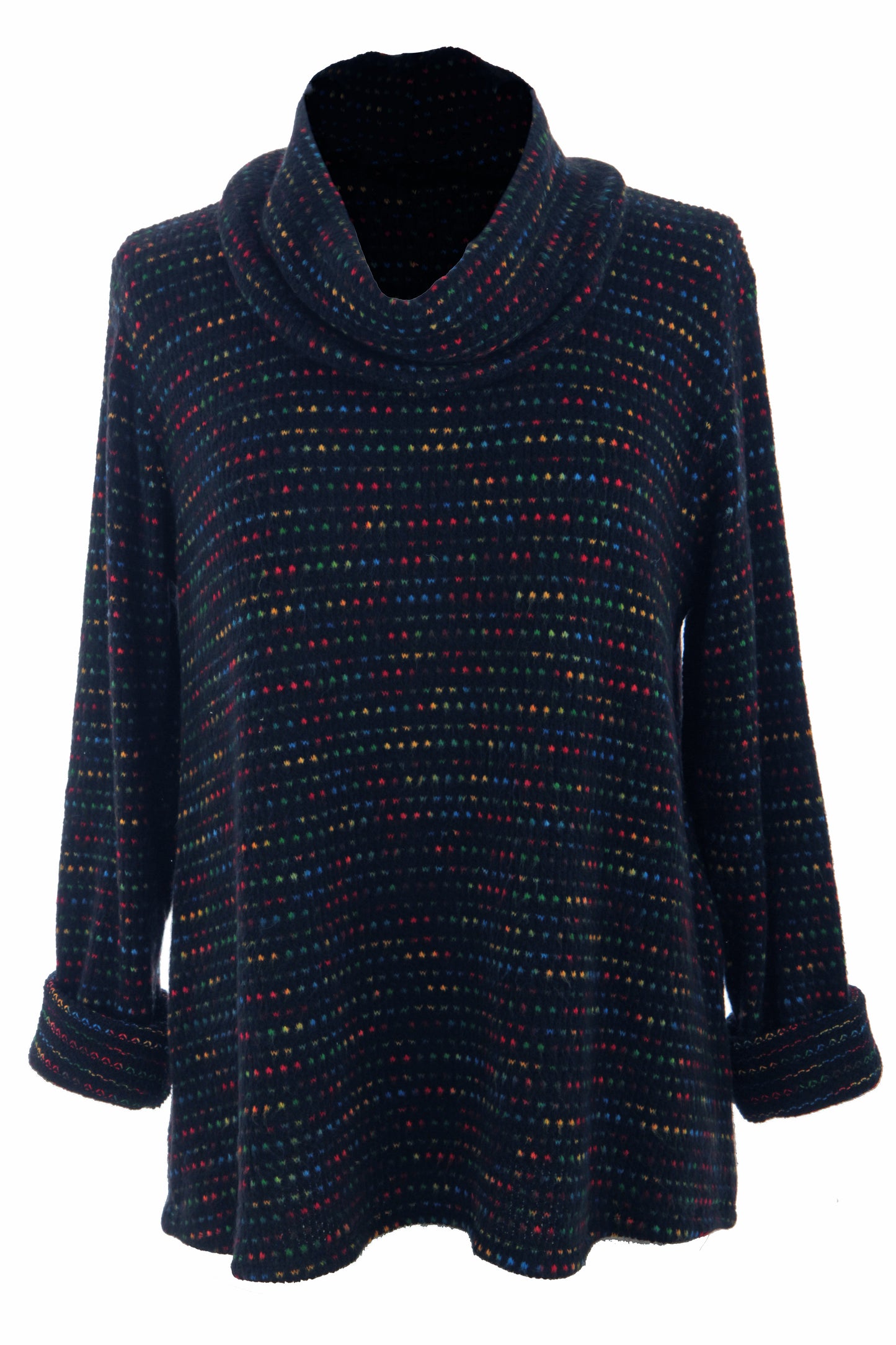Cowl Neck Tweed Top