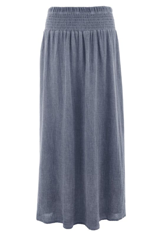 Teabag Linen Maxi Skirt