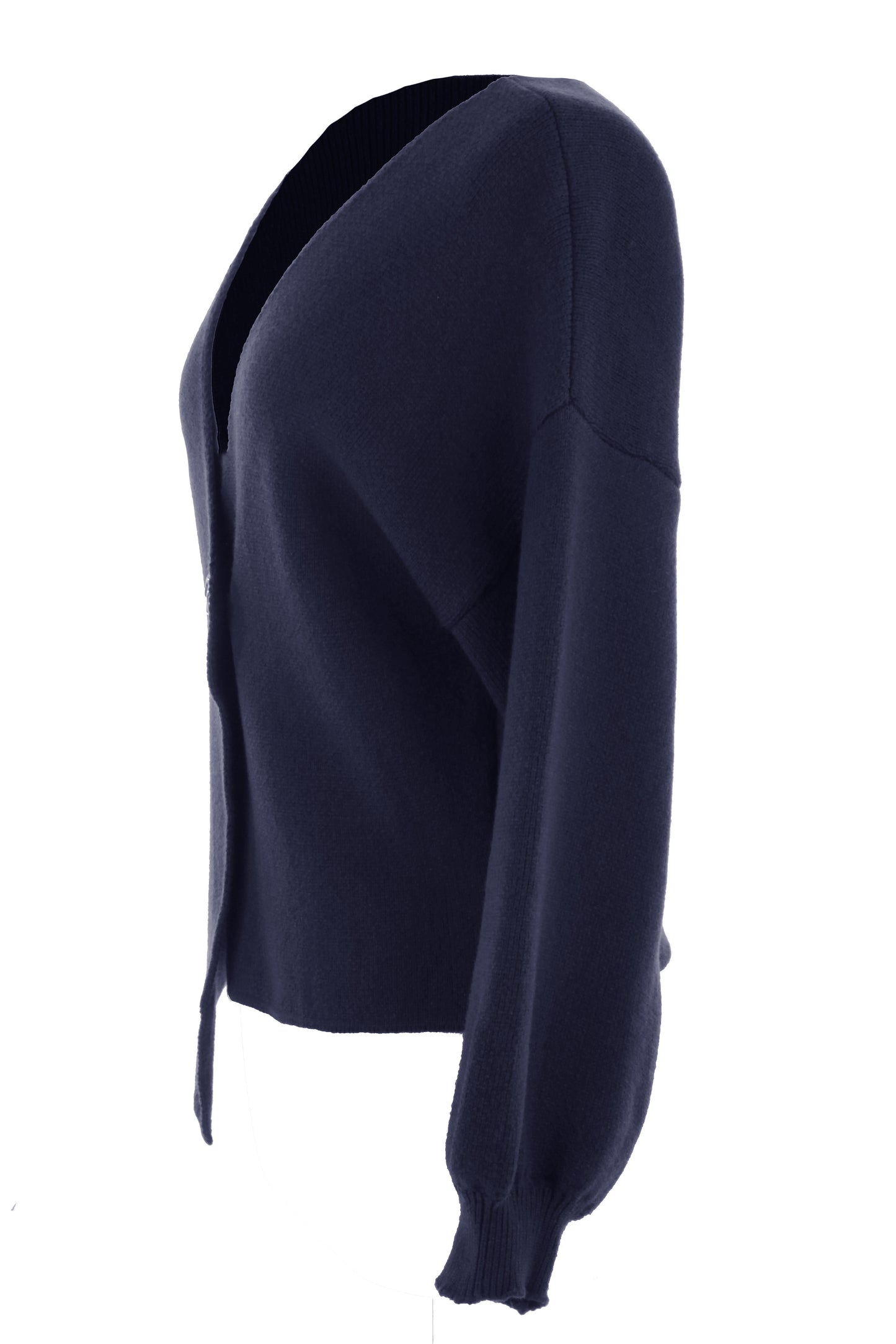 V Neck One Button Knit Cardigan