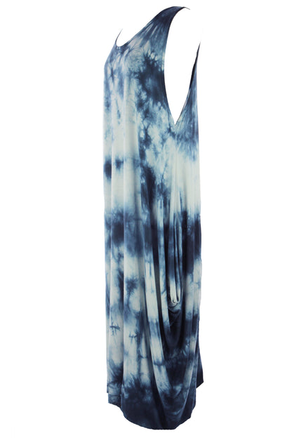 Sleeveless Tie Dye Midi Dress