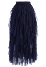 Load image into Gallery viewer, Ruffle Tulle Midi Skirt
