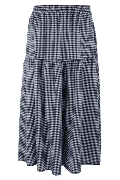 2 Pocket Gingham Midi Skirt