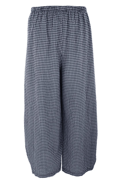 Barrel Leg Gingham Trouser