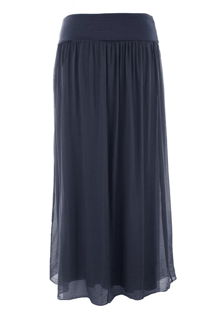 Silk Midi Skirt
