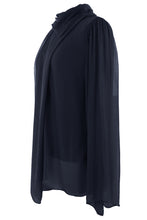 Load image into Gallery viewer, Pleat Detail High Neck Silk Blouse

