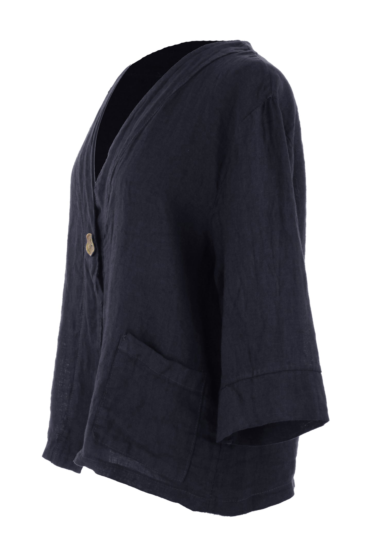 One Button Linen Jacket
