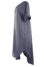 Load image into Gallery viewer, Button Detail Stripe Midi
