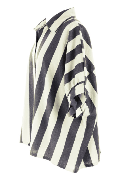 Woven Stripe Cotton Shirt