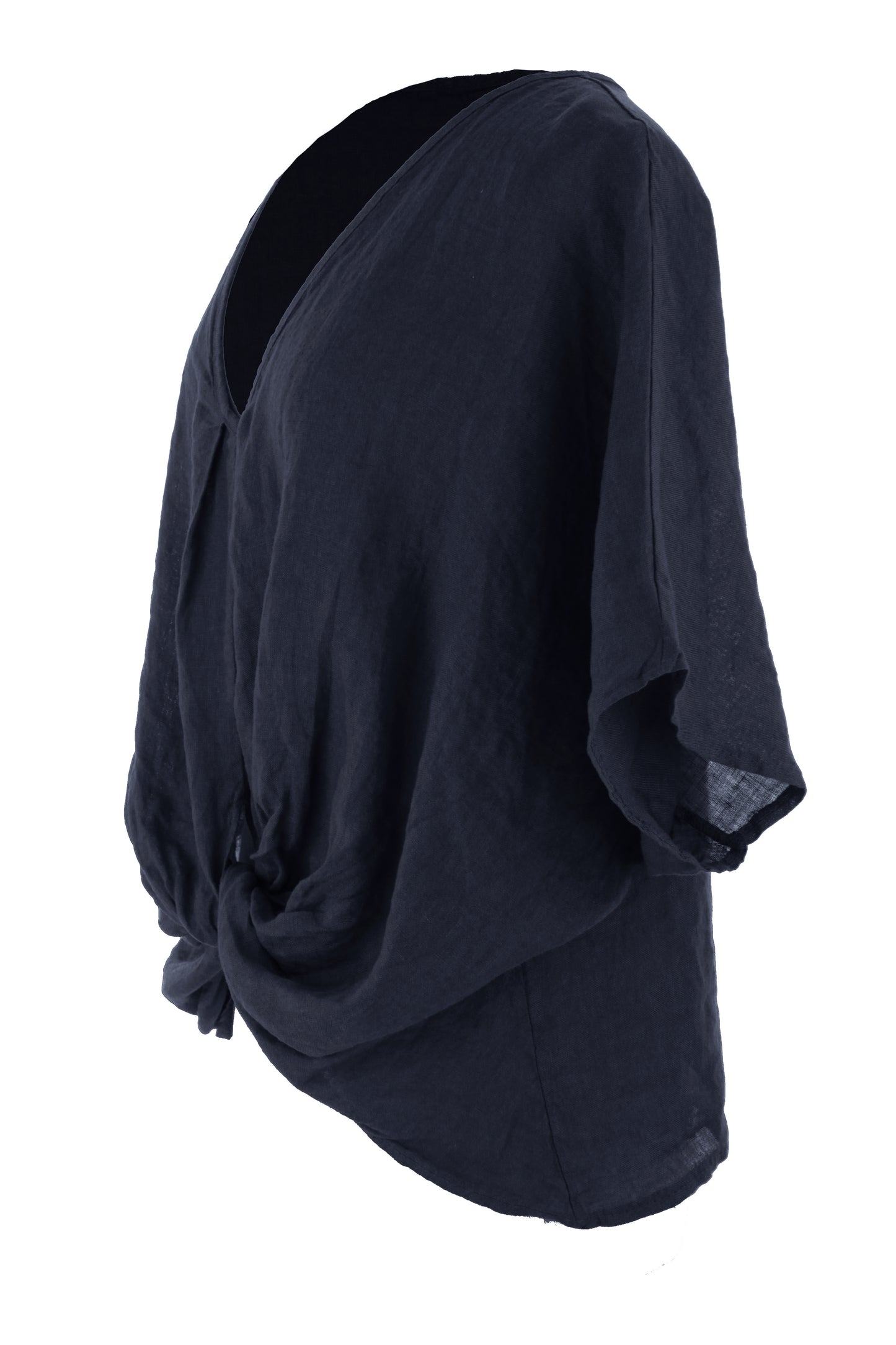 Twist Hem Linen Top