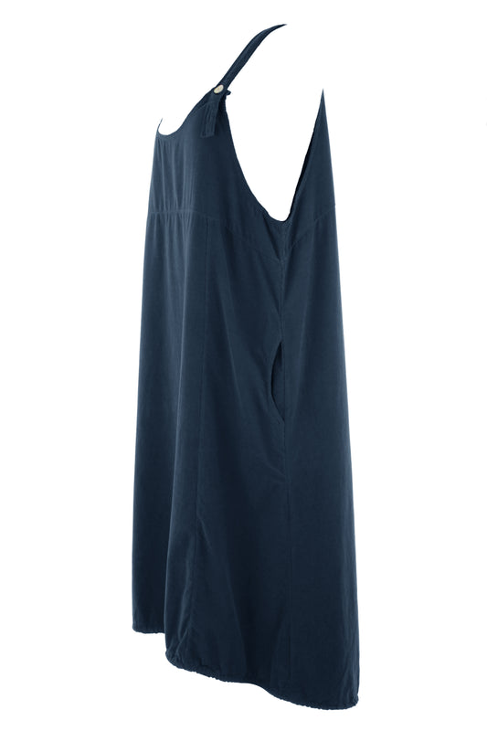 Corduroy Pinafore Midi Dress