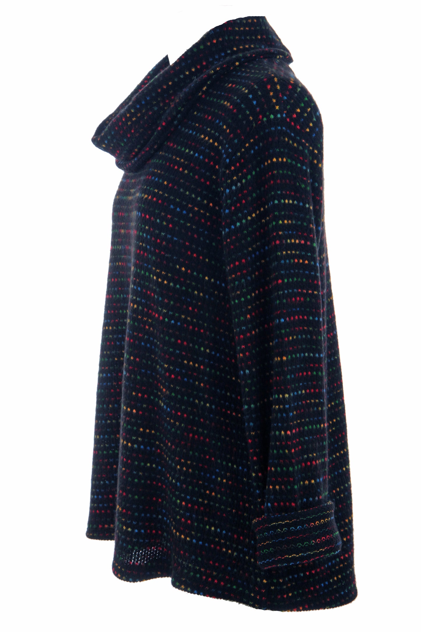 Cowl Neck Tweed Top