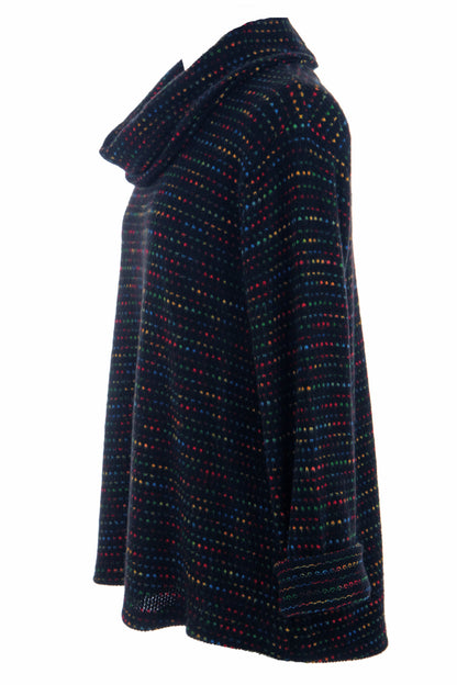 Cowl Neck Tweed Top