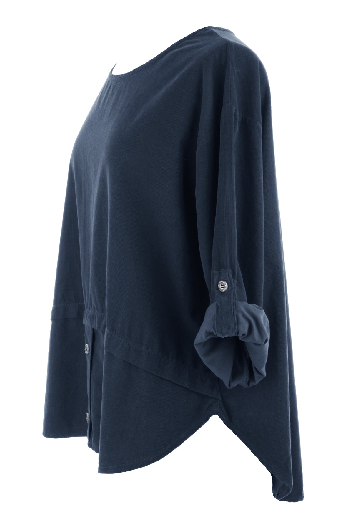 Button Detail Layer Corduroy Top