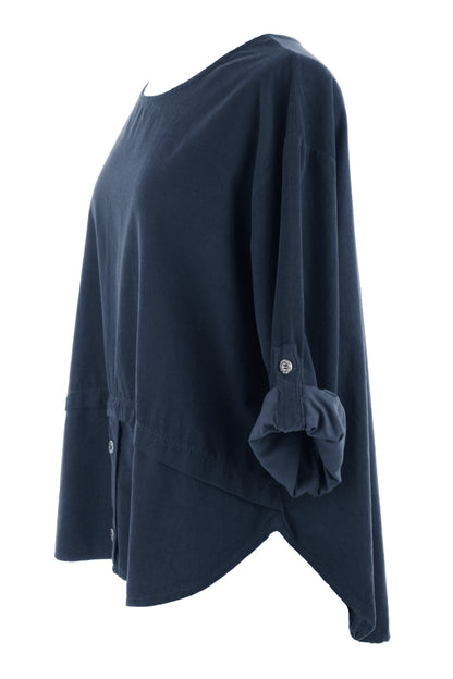 Button Detail Layer Corduroy Top
