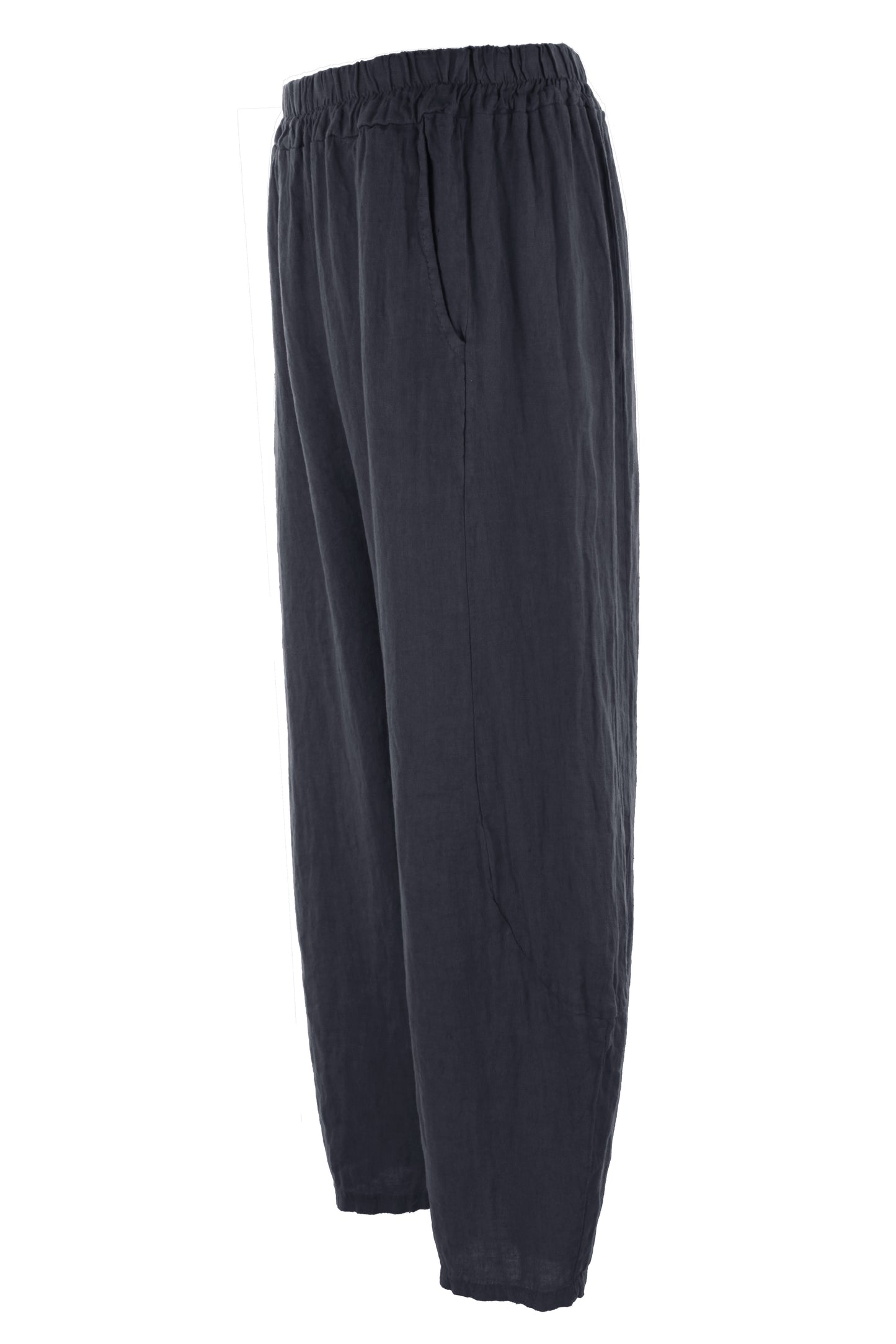 2 Pocket Barrel Leg Linen Trouser
