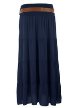 Load image into Gallery viewer, Crochet Tiered Belt Midi Skirt
