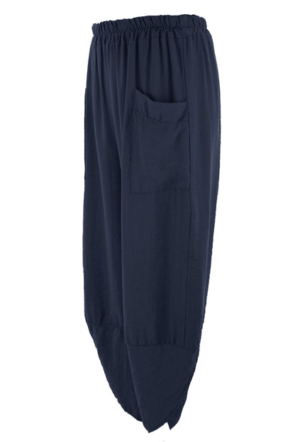 2 Pocket Ankle Length Barrel Leg Trouser