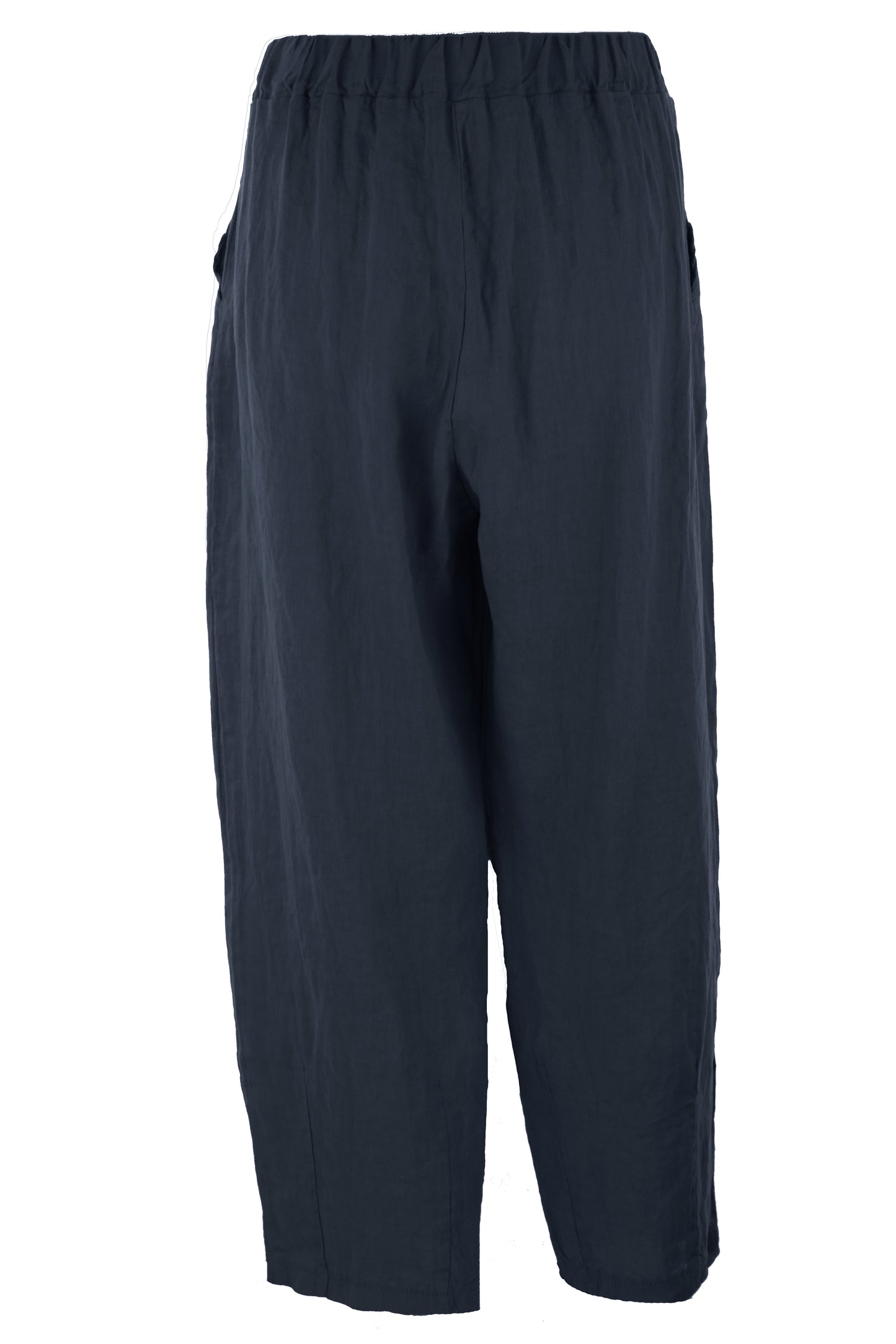 Pintuck Tapered Leg Linen Trouser