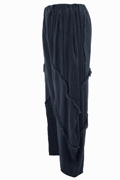 Teabag Linen Panel Trouser