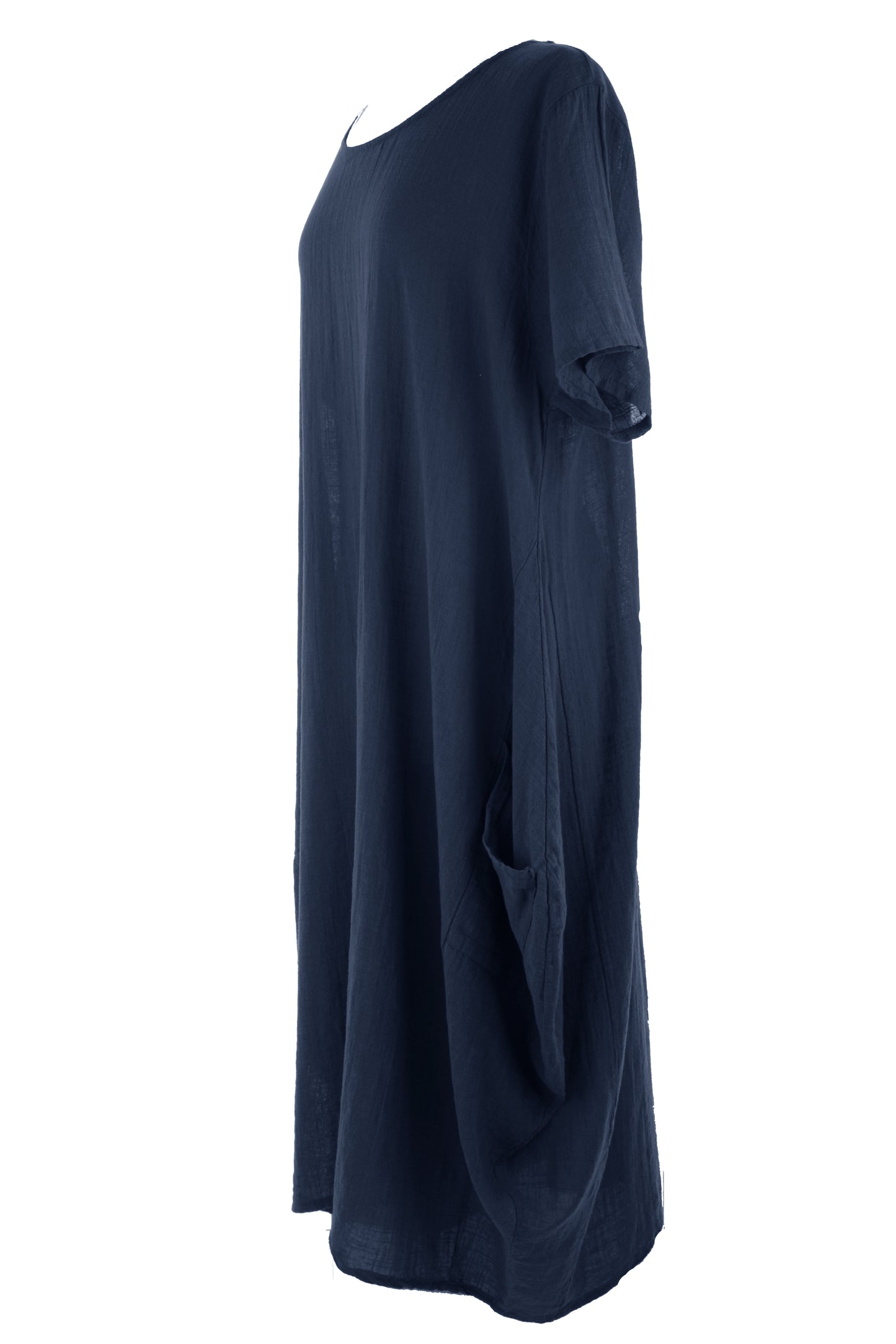 2 Pocket Cotton Tulip Midi Dress