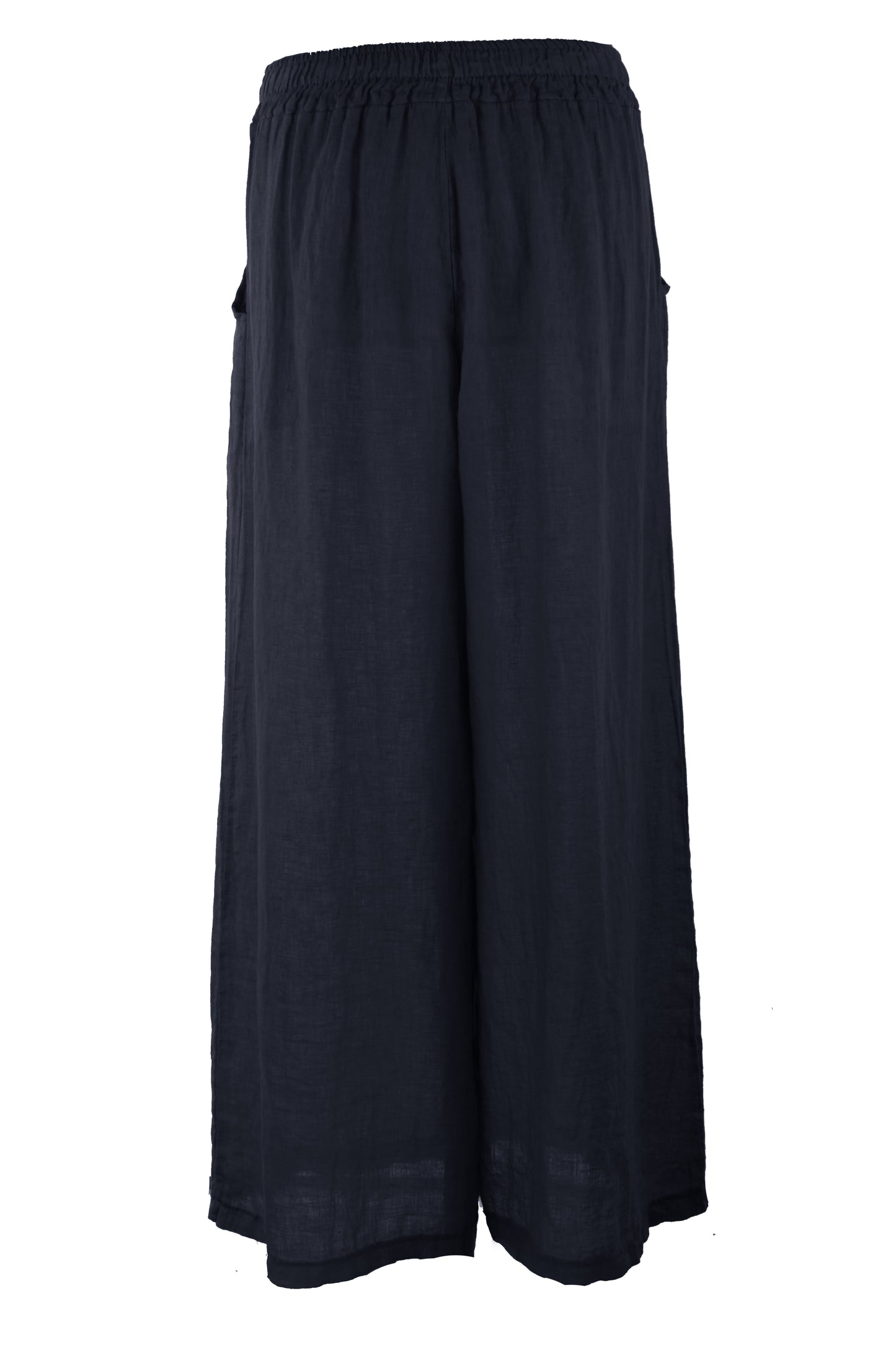2 Pocket Wide Leg Linen Trouser