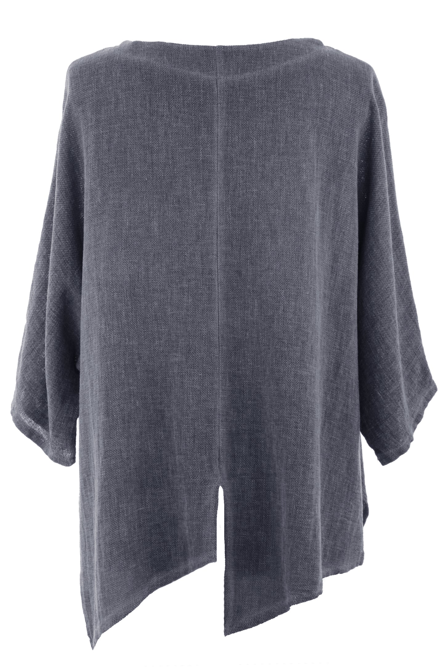 V Cutout Hem Linen Teabag Top