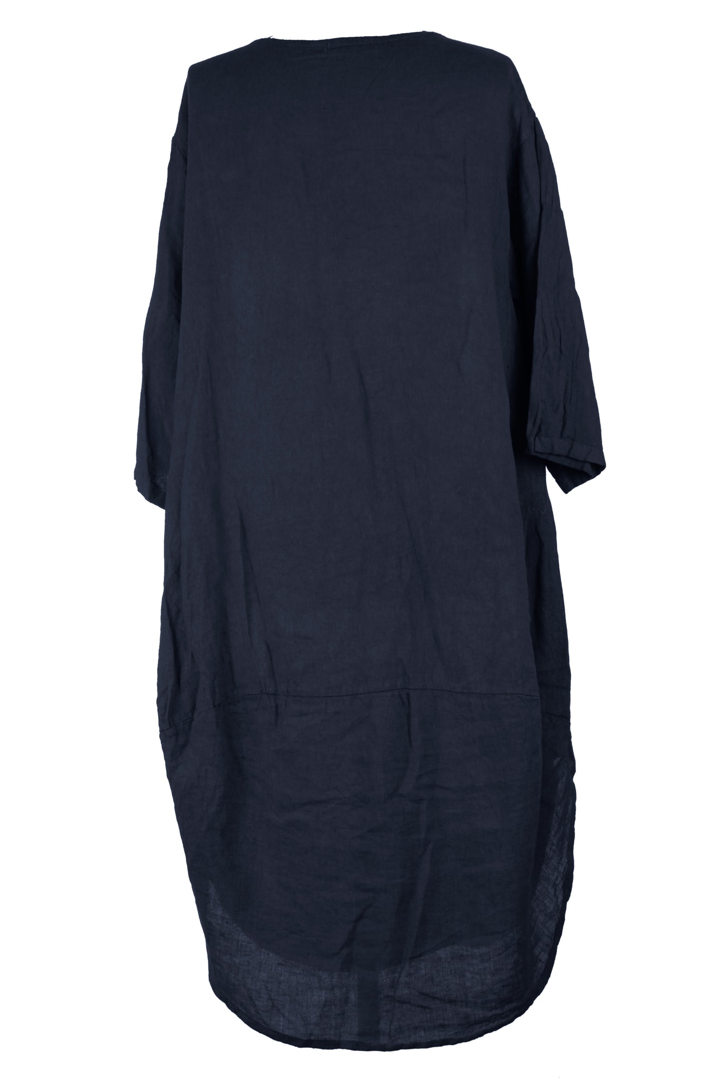 2 Pocket Cocoon Linen Midi