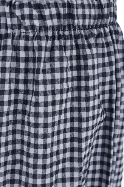 Barrel Leg Gingham Trouser