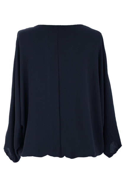Puffball Hem Necklace Top