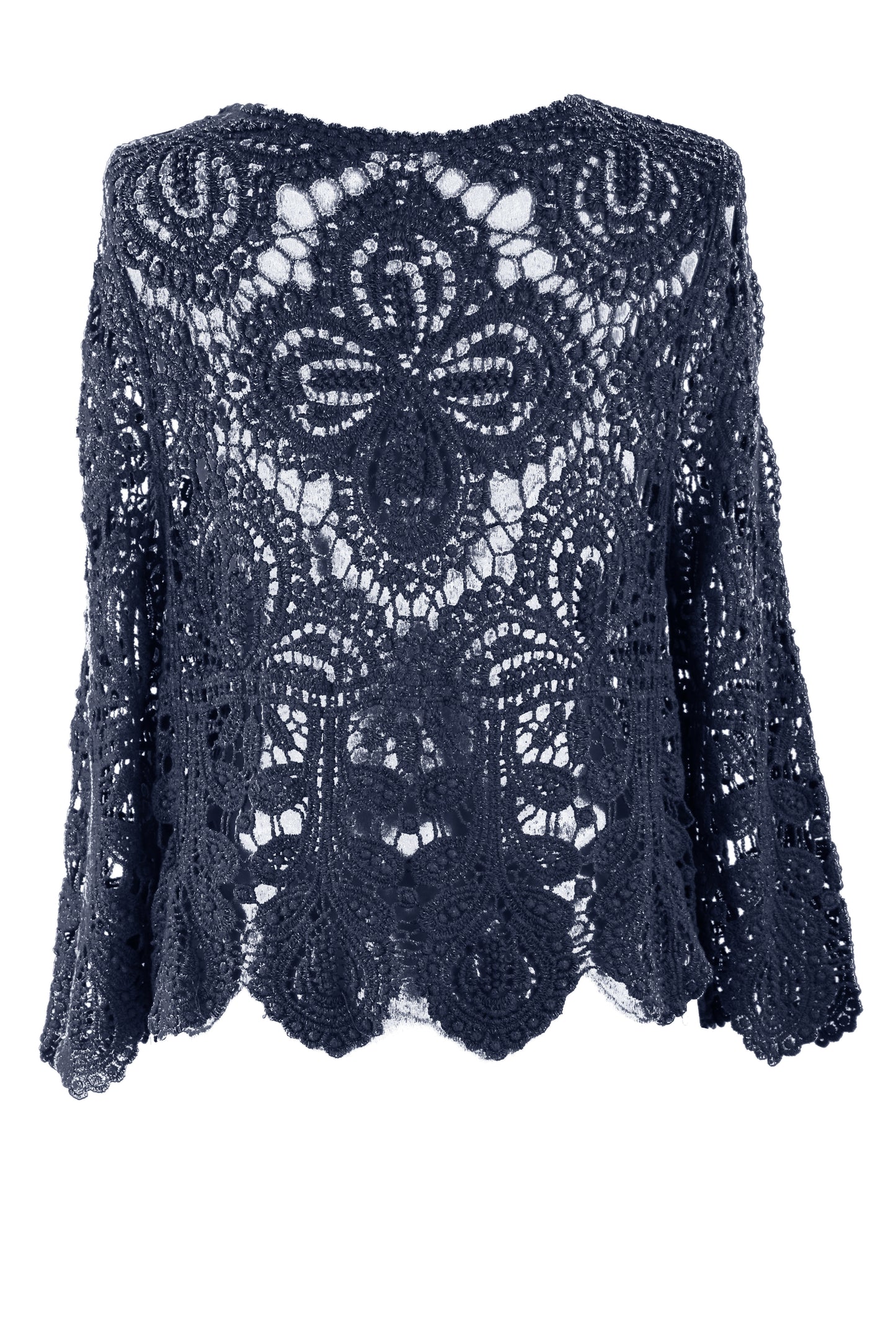 Tie Front Crochet Cardigan