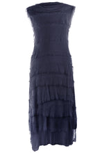 Load image into Gallery viewer, Sleeveless Frayed Detail Silk Midi
